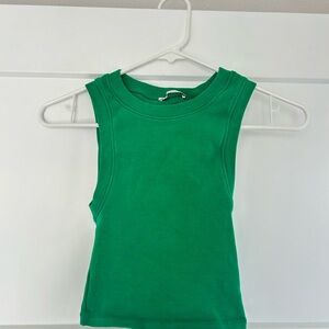Green Zara cropped tank